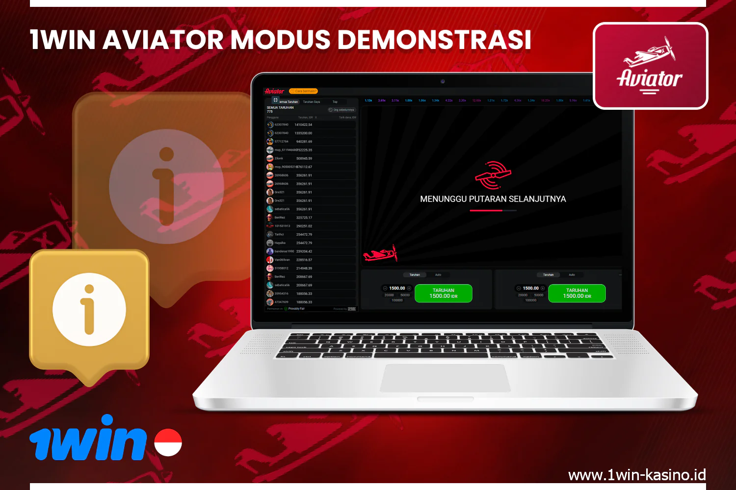Untuk meningkatkan peluang Anda menang, gunakan mode demo 1win Aviator sebelum bermain dengan uang sungguhan