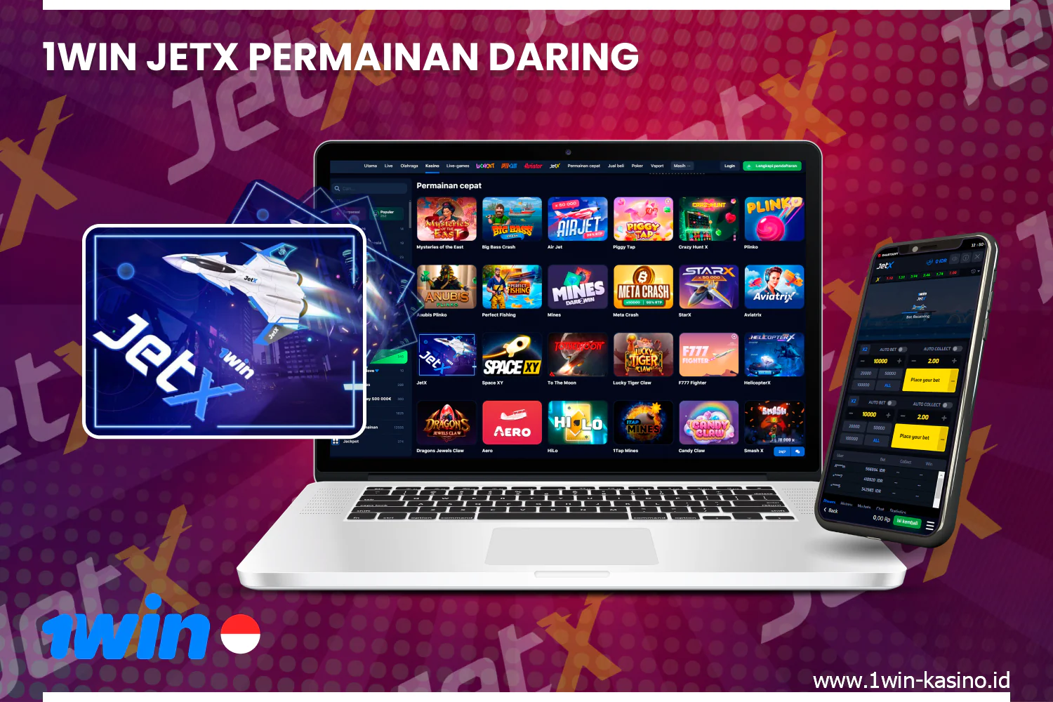 Game crash populer JetX tersedia untuk semua pengguna 1win di Indonesia