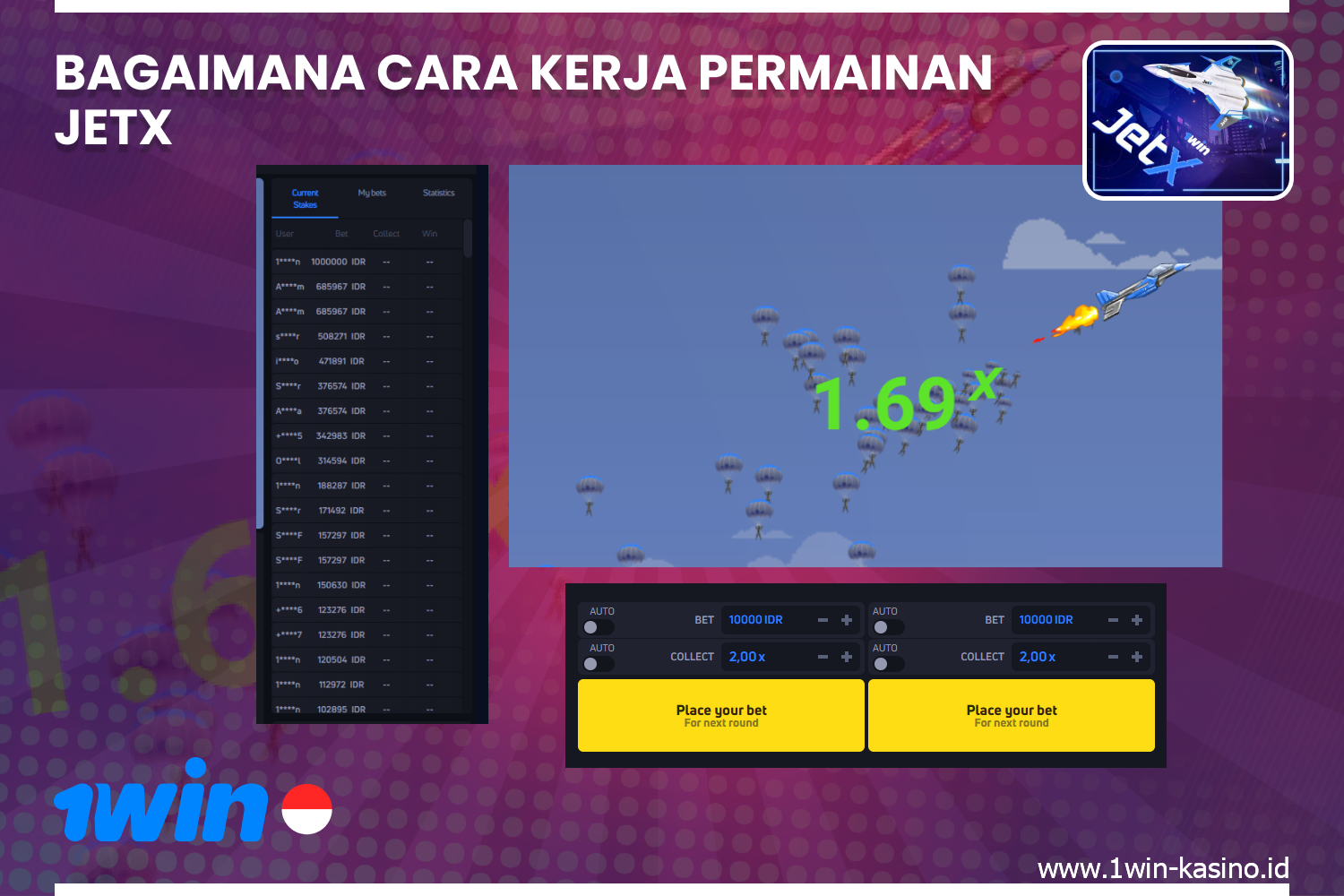Dalam game online JetX, pengguna perlu mengontrol penerbangan, yang mempengaruhi kemenangan akhir