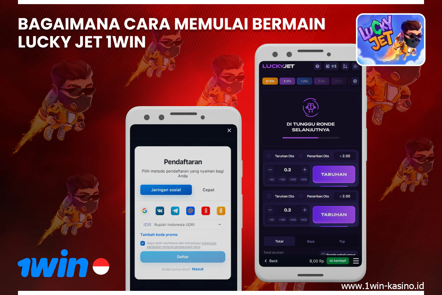 Untuk mulai bermain 1win Lucky Jet, pemain Indonesia harus mendaftar di situs web atau aplikasi dan masuk ke akun mereka
