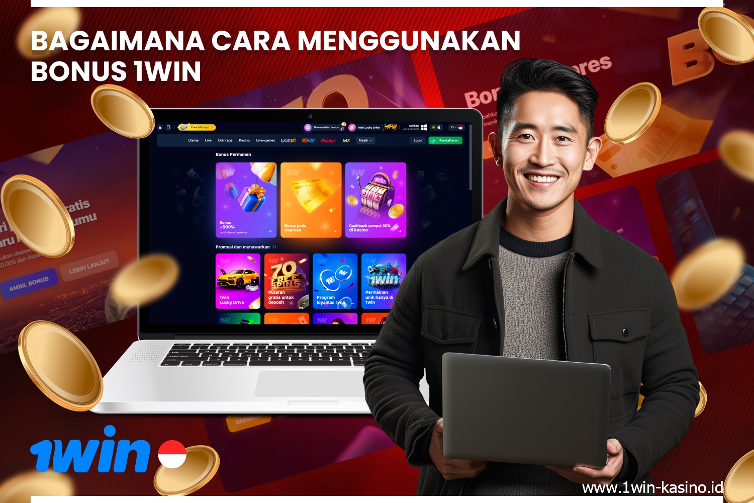 Untuk menggunakan bonus yang tersedia untuk 1win Indonesia, Anda perlu mengikuti instruksi sederhana