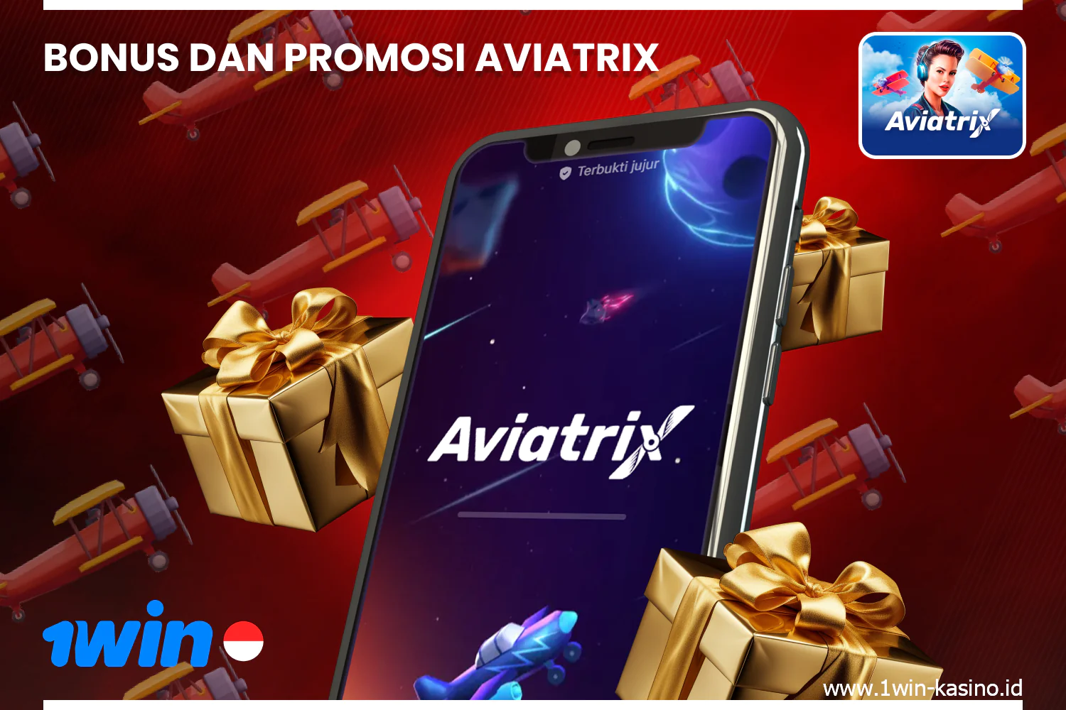 Beberapa pilihan bonus tersedia untuk pemain Indonesia di game Aviatrix 1win
