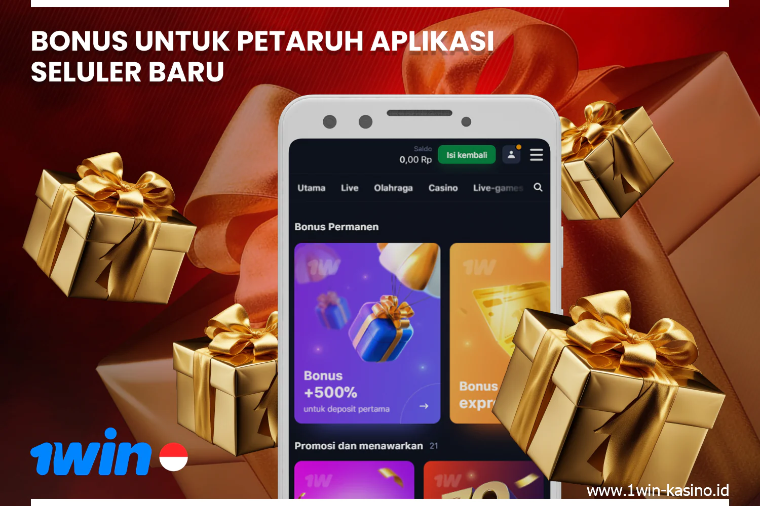 Petaruh baru yang menggunakan 1win app seluler dapat mengakses semua bonus yang tersedia