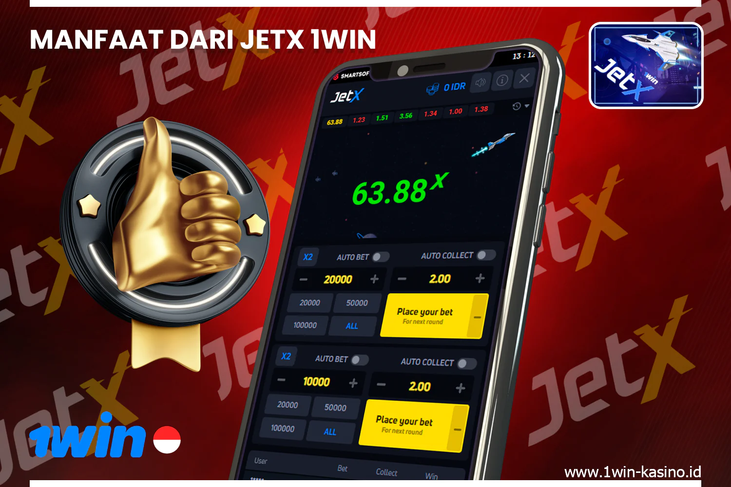 1win JetX memiliki sejumlah keunggulan dan fitur yang membuatnya menjadi permainan yang populer di kalangan penjudi Indonesia