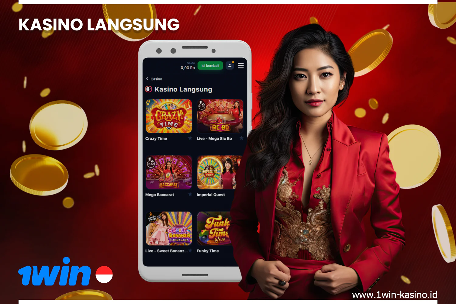 The live games section at 1win Indonesia online casino offers a wide selection of games such as baccarat, roulette and blackjack