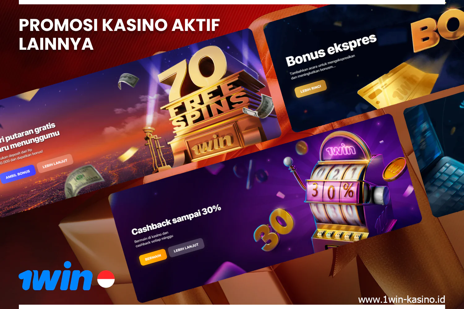 Bonus berlimpah dan promosi menarik tersedia untuk pengguna 1win dari Indonesia